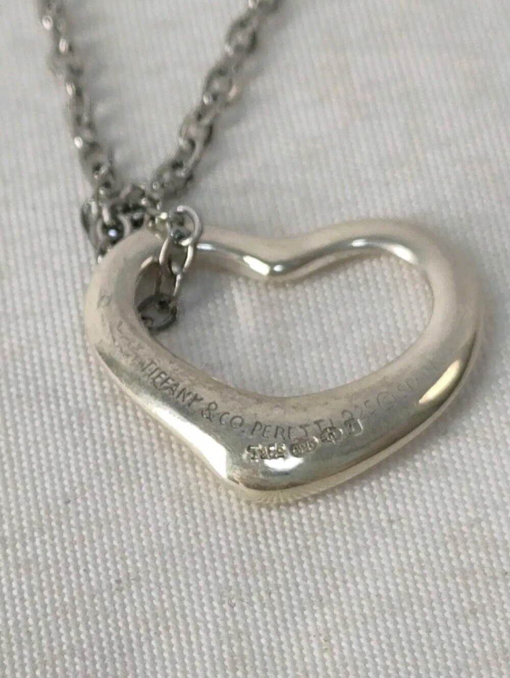 Tiffany & Co. Elsa Peretti Open Heart Necklace in Silver